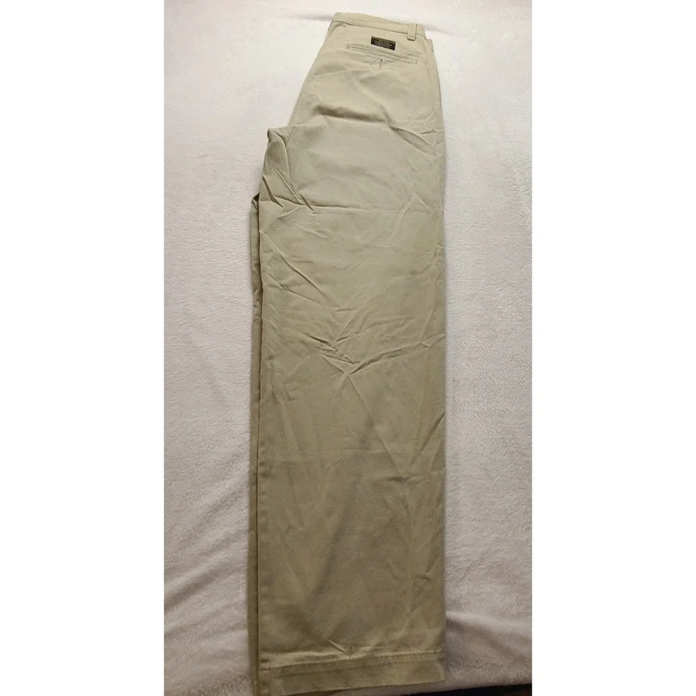 Banana Republic Chinos Men's 36x31 Khaki Tan 100% Cotton Flat Front Casual Pants